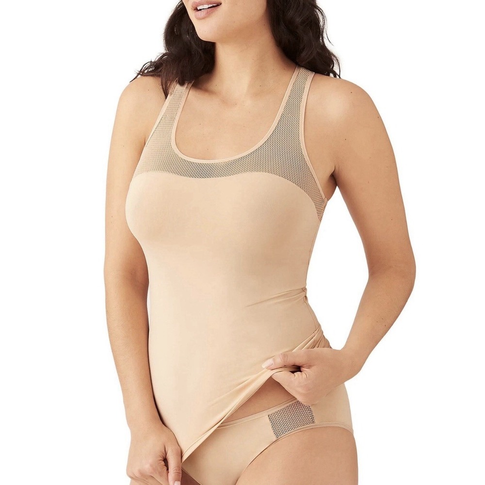 Wacoal Size L Cooling Racerback Smoothing Camisole Tank Top 815378 Beige